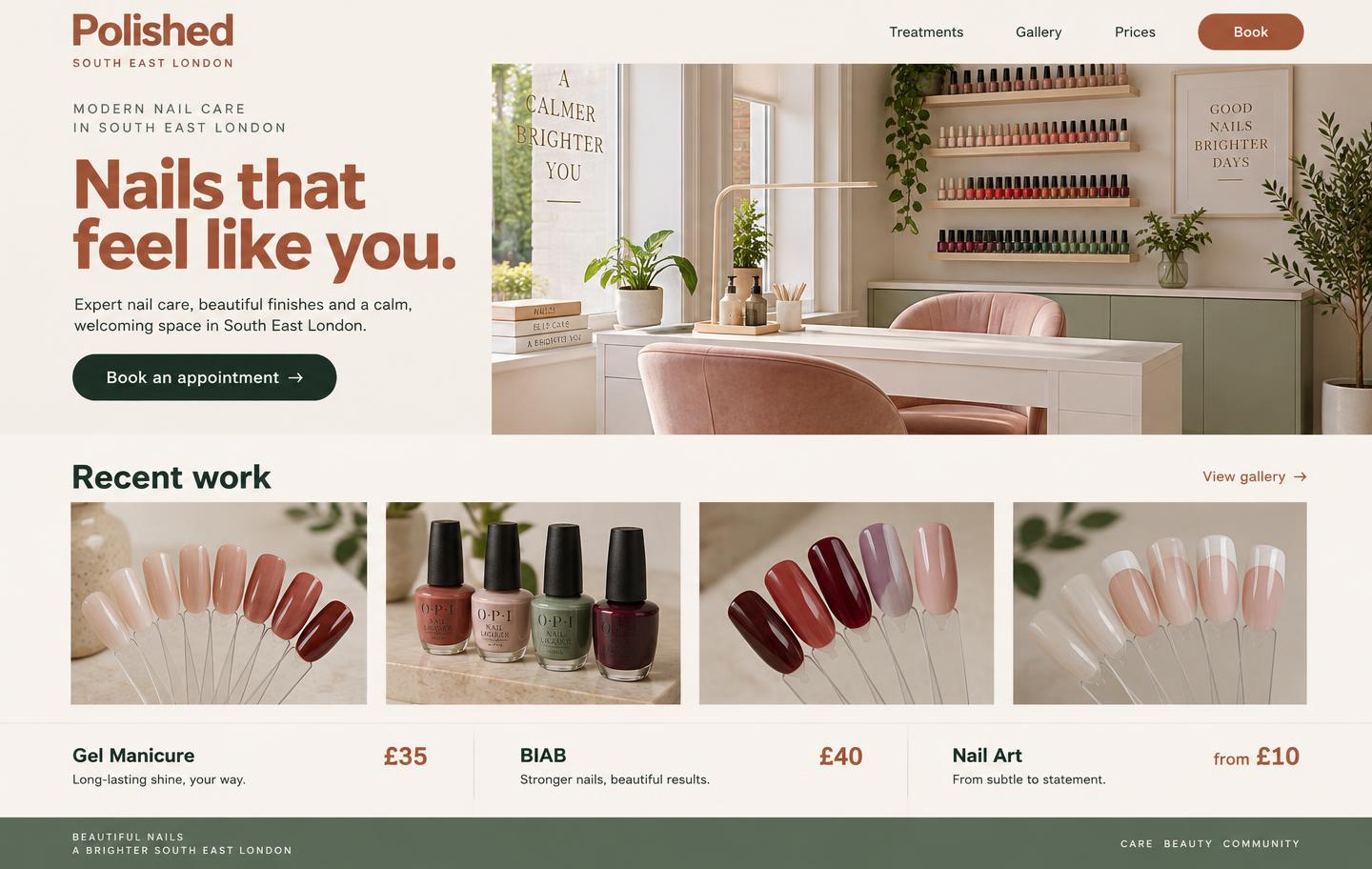 Polished, a sample design, not client work, by Leo Digital